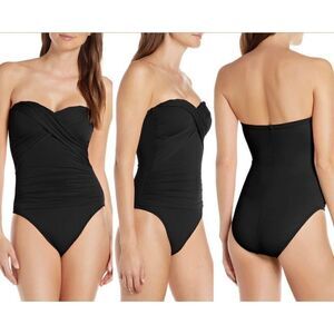 La Blanca Goddess Island Twist Bandeau Swimsuit